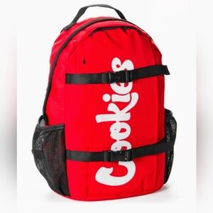 Red Men's Backpack with Side Mesh Pockets